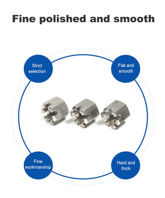 固定ステンレス鋼 304 316 スロットナッツ DIN935 ヘックスナッツ 制御 100% 検査
