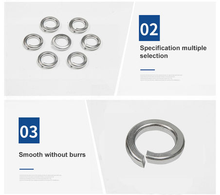 DIN 標準の固定のためのスムーズな表面ステンレススチール 304 メタルスプリング洗浄機