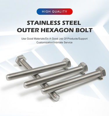 DIN933 ステンレス鋼ヘックスヘッドボルトの DIN 標準内の固定部品のためのベスト