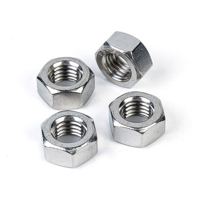 ステン鋼 六角ナッツ 銀色 または 工業用用途のためのカスタム仕上げ