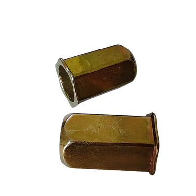 黄色の亜鉛塗装炭素鋼 小頭 フルヘックススレッドリベットナッツ 家電用