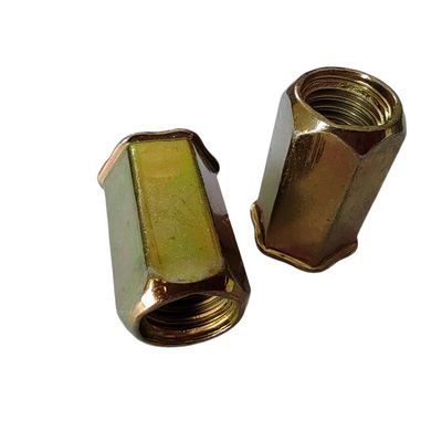 メトリック計測システム 小頭 フルヘックス オープン ニットナッツ 黄色の亜鉛塗装