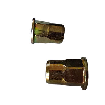 黄色 亜鉛 コーティング カーボン 鋼 半ヘックス 螺紋 オープン ニット ナッツ あなたのニーズに合わせて