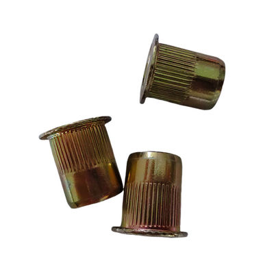 黄亜鉛塗装 カーボンステール 平頭 家庭用家電用のスレッドリベットナッツ 耐久性