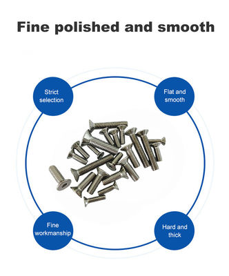 全スレッドタイプ INCH 測定 ステンレス鋼 304 カウンターサングヘッド フラットヘッドスクリュー