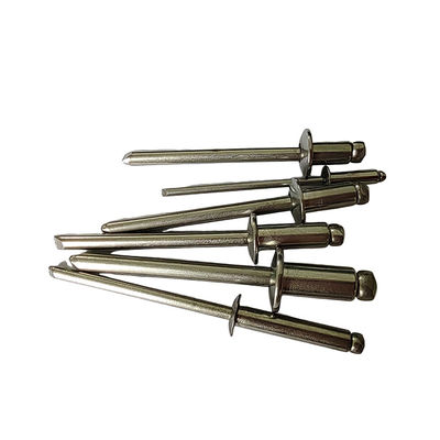 ステンレス鋼 丸型頭 高強度6.0mm オープンエンド ブラインドリベット 自然/カラー