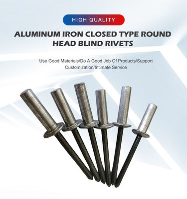 閉ざされた端 アルミ-鉄 丸型頭 ブラインドリベット 重用用途