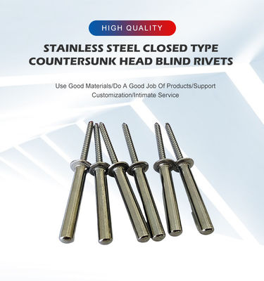 閉ざされた設計とステンレス鋼材の封印された反沈盲点リベット