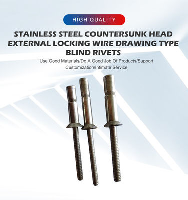 構造のためのステンレス鋼ロックタイプブラインドニット 4.8/6.4/7.8mm直径