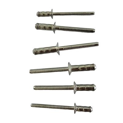 平面ヘッド ブラインドリベット ステンレス鋼 304 3.2mm 4.0mm 4.8mm 6.4mm オープンエンド マルチグリップ