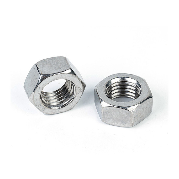 ステン鋼 六角ナッツ 銀色 または 工業用用途のためのカスタム仕上げ