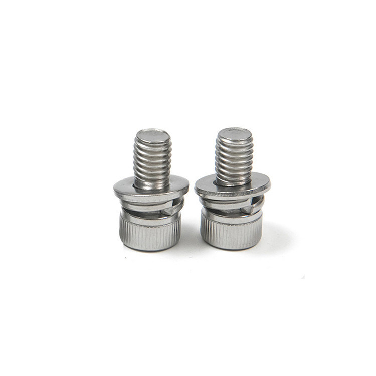 304 DIN912 アレンキーボルトとナット 滑らかな仕上げのフラットスプリング洗濯機の組み合わせ